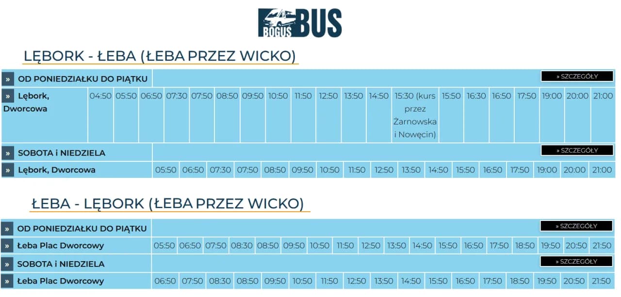 Boguś Bus Lębork: Gdzie dokładnie przystanek? Sprawdź rozkład!